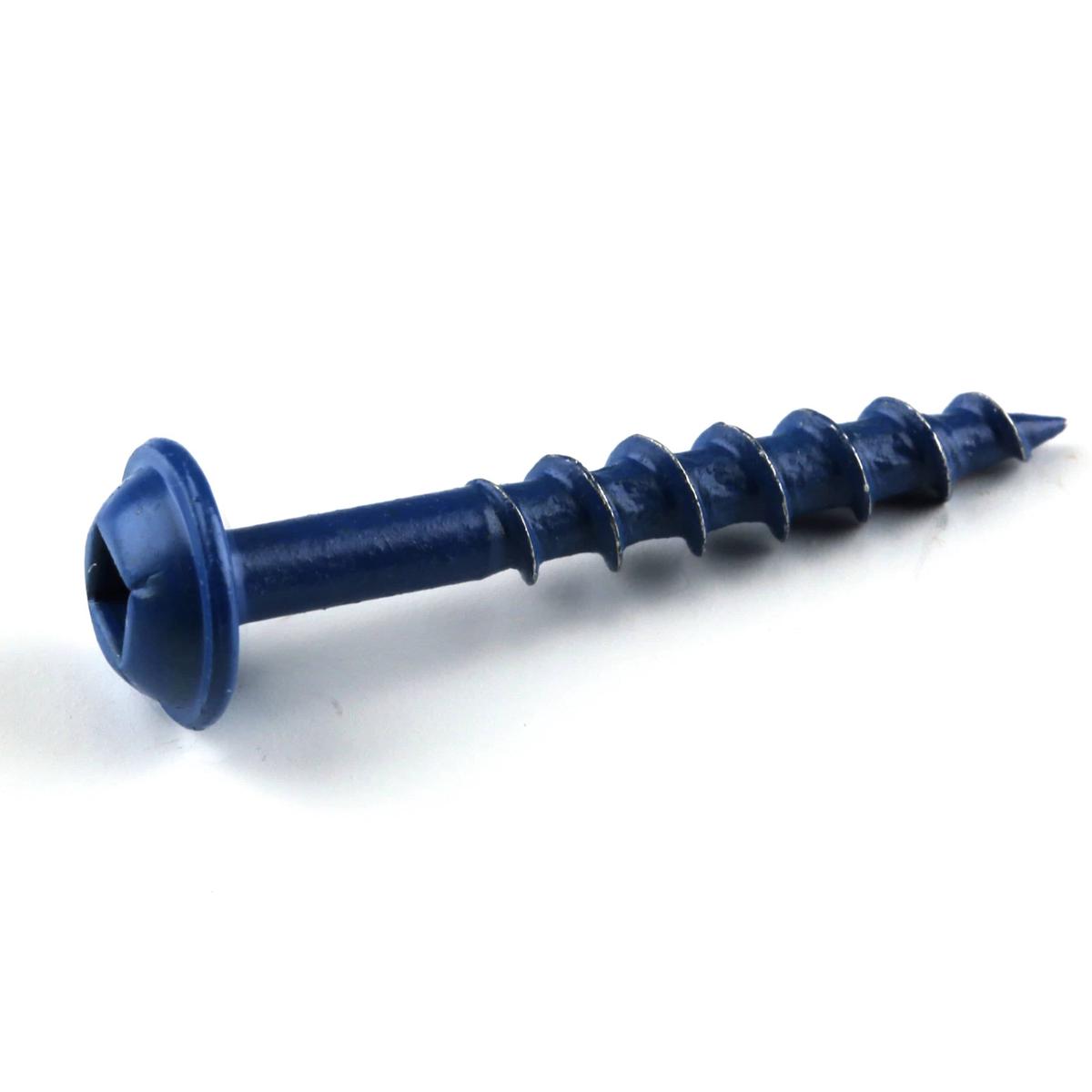 Pocket Hole Screw – 8 Coarse – Square Drive – Washer Head – Blue-Kote