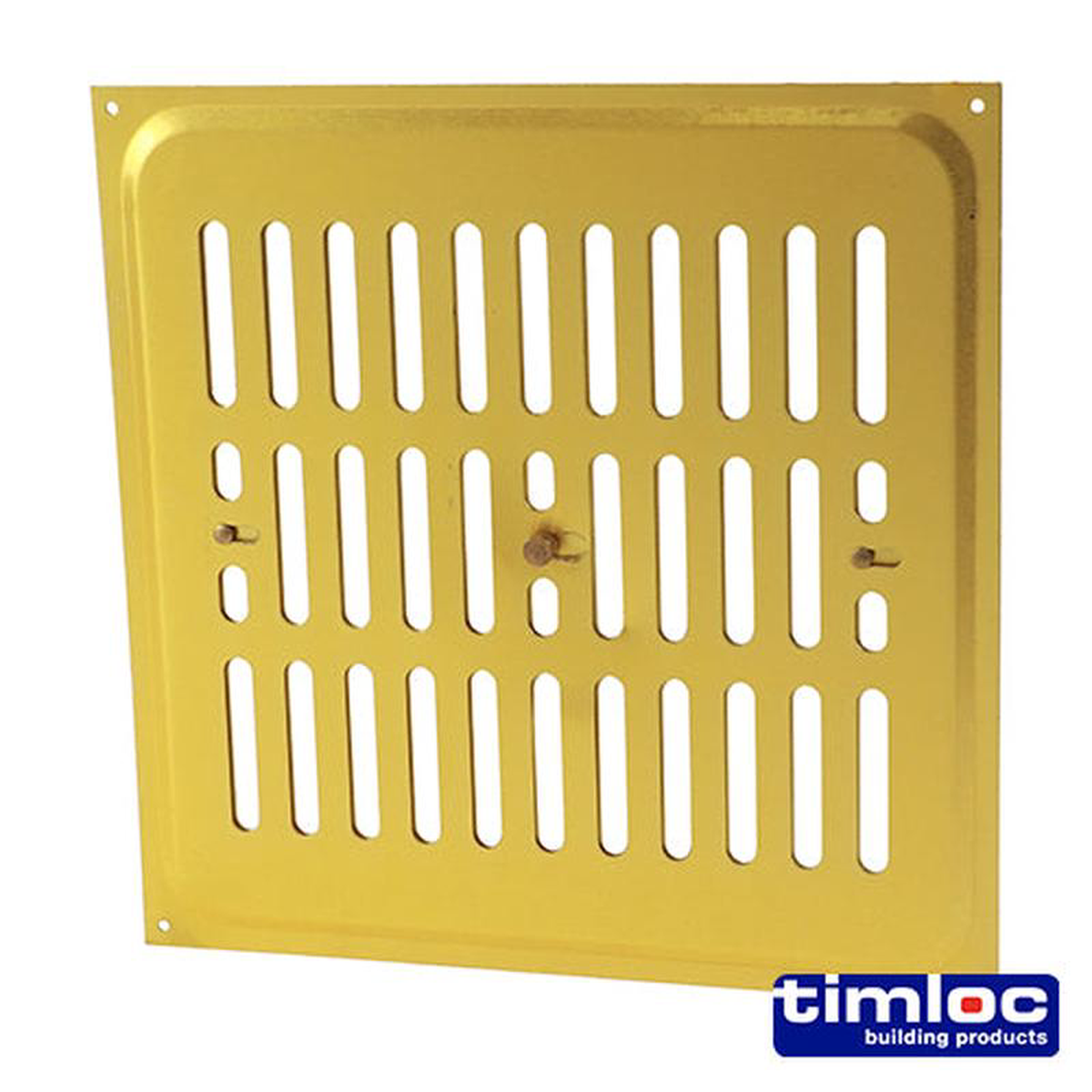Timloc Hit and Miss Louvre Vent Brass Anodised 8211 242 x 242mm