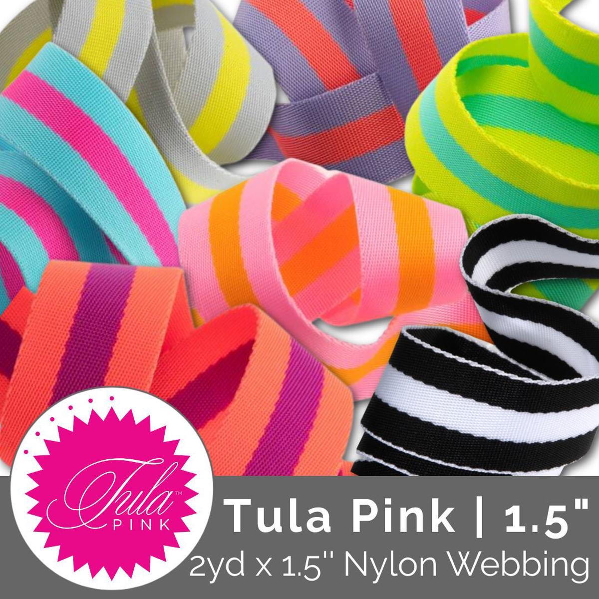 Tula Pink Striped Nylon Webbing 15 (38mm) Wide (2 Yards)