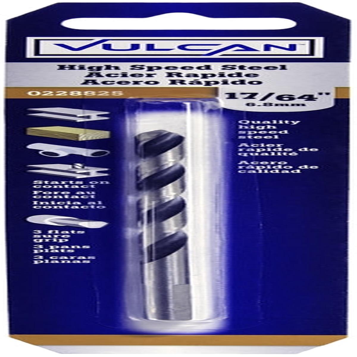 Vulcan 231591OR Jobber Drill Bit 1764 in Dia 4-18 in OAL 3-Flat Shank