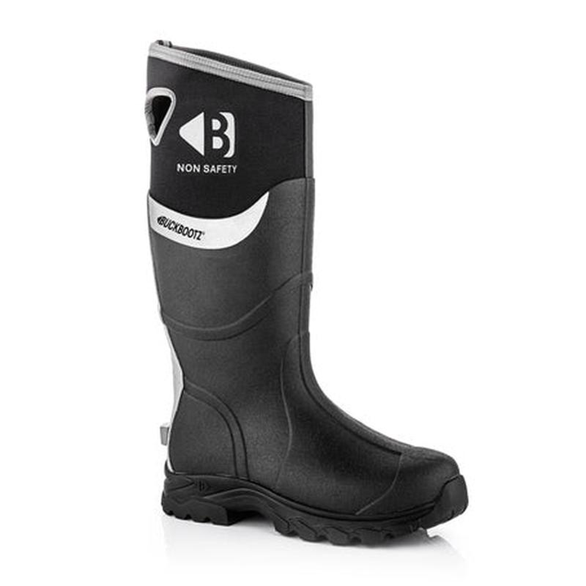 Buckbootz WALKERZBK Non-Safety Wellington Boots Black Waterproof Lightweight 038 Vegan-Friendly