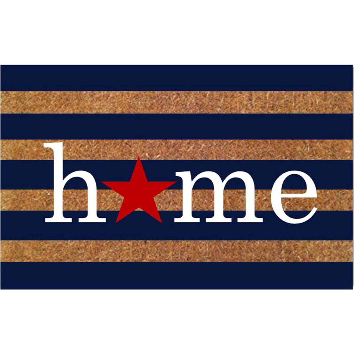 Rockport Premium VBC1828-AM93 Americana Home with Red Star Door Mat Multicolored