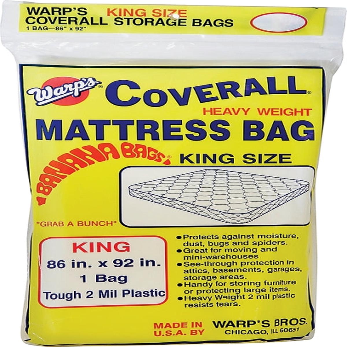 Warps Banana Bags CB-86 Storage Bag King Plastic Yellow 86 in L 92 in W 2 mil Thick