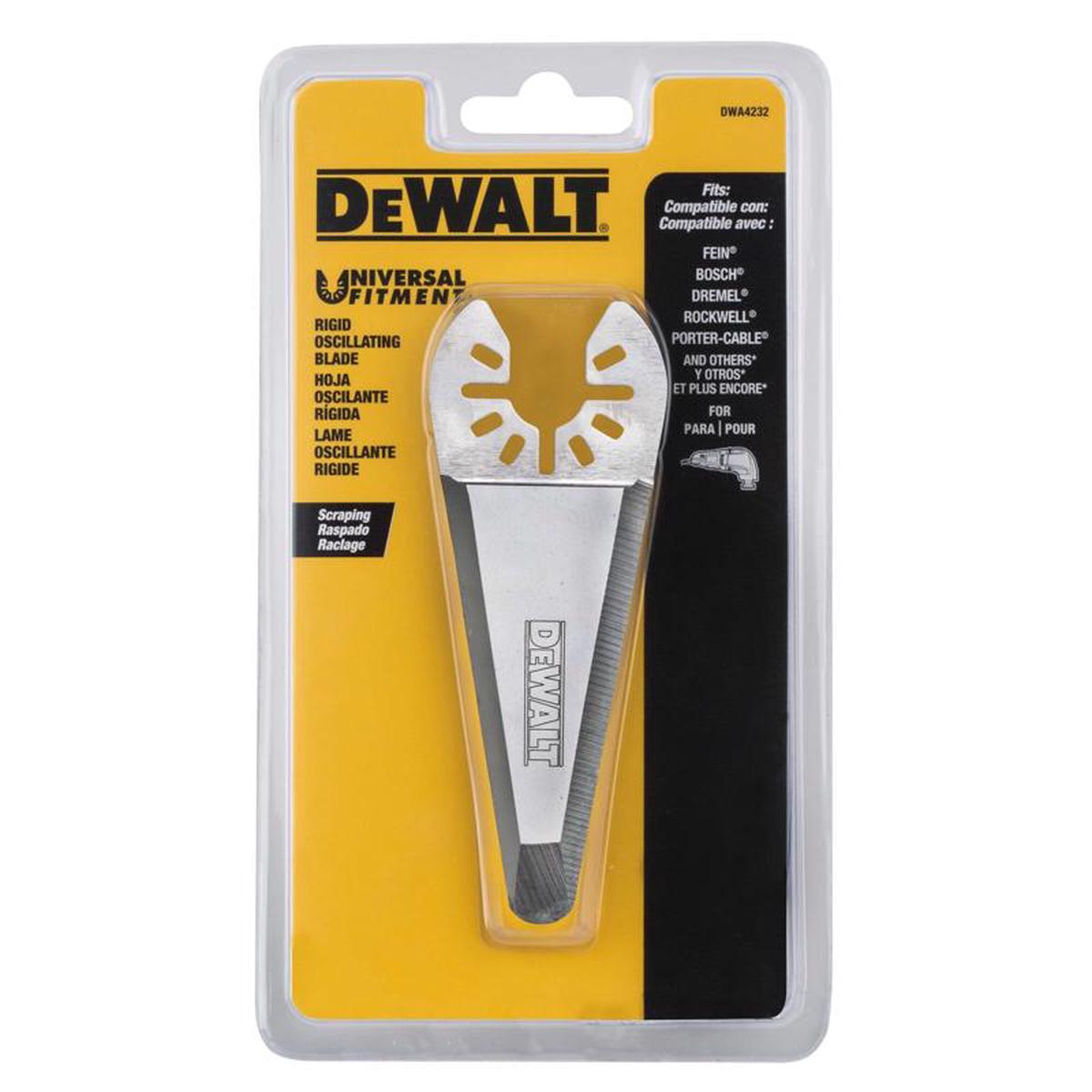 DeWalt Universal Fitment Stainless Steel Oscillating Triangular Rigid Scraper Blade 1 pk