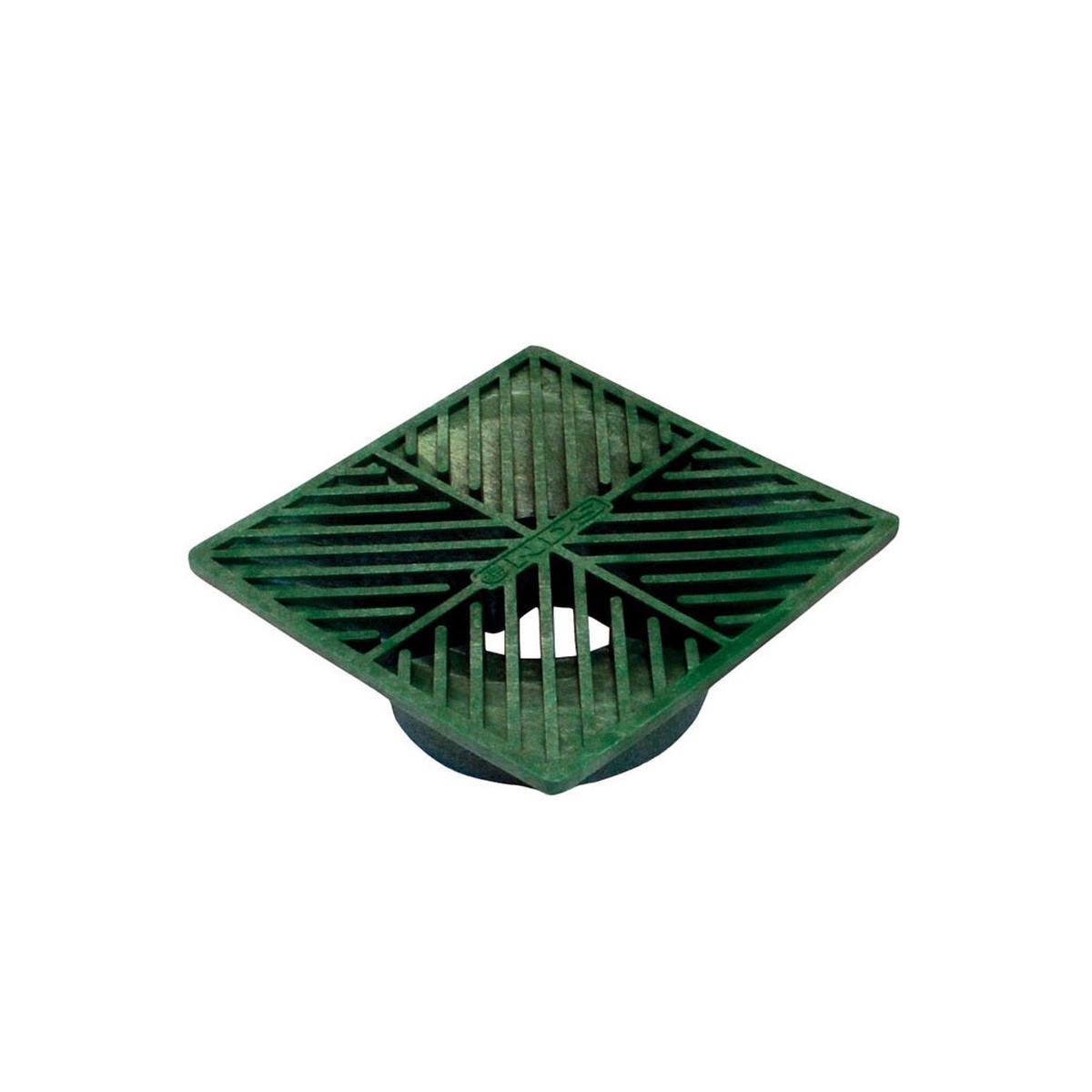 NDS 5 Square Polyethylene Drain Grate Green 6 Inch