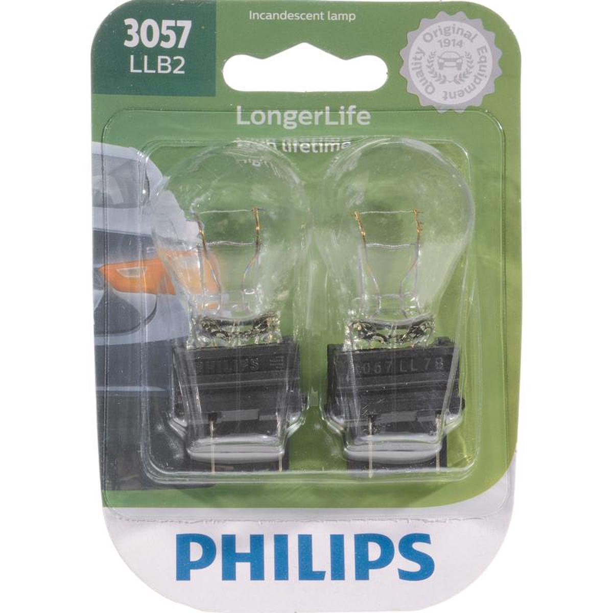 Philips 3057LLB2 LongerLife Incandescent Miniature Automotive Bulbs 128 Volt