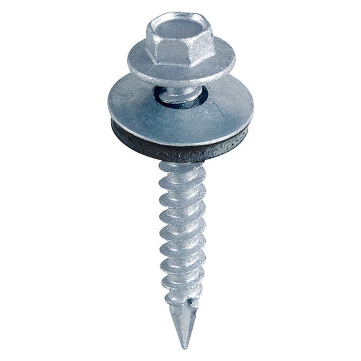 TIMCO Slash Point Sheet Metal to Timber Screws Silver with EPDM Washer 8211 63 x 32