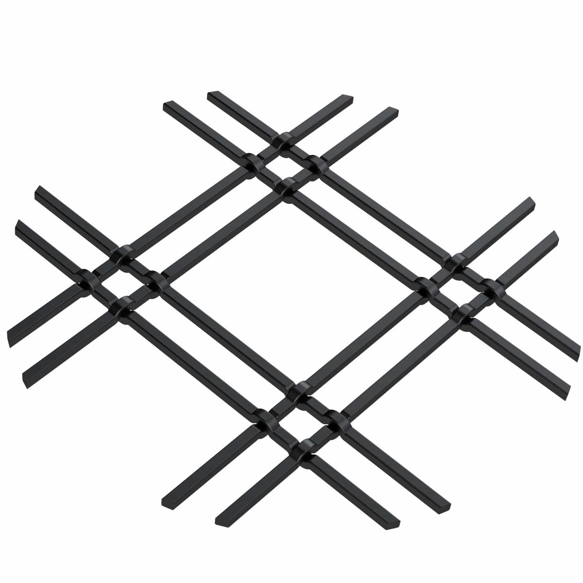 1 Flat Double Diamond Decorative Grille – Flat Black 36 W x 48 L Sheet