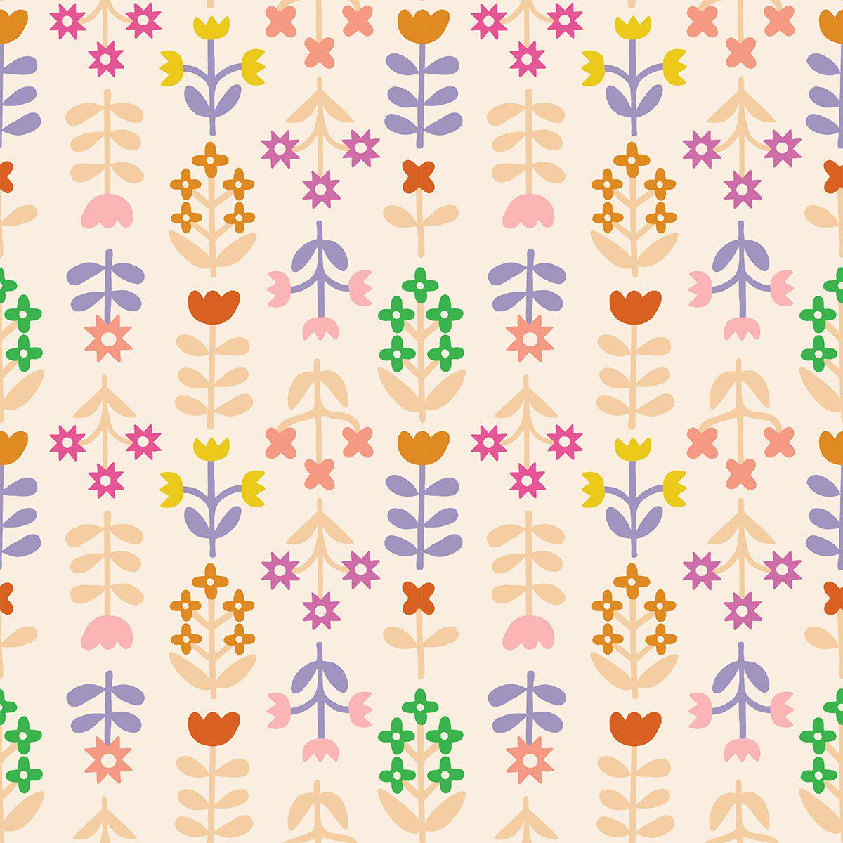 Meadow Florals in Natural Favorite Flowers (14 yard)