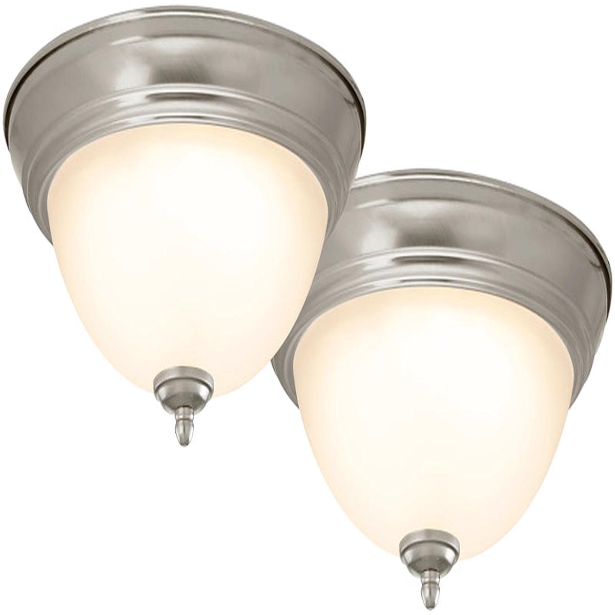 Boston Harbor 4200-LED- BN Flush Mount Ceiling Fixture 120 V 15 W 2-Lamp LED Lamp 1100 Lumens