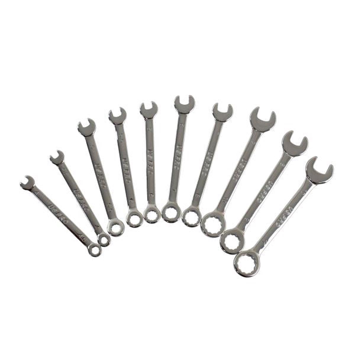 US PRO 2079 10pc Mini Metric Combination Spanner Set 4-11mm Chrome