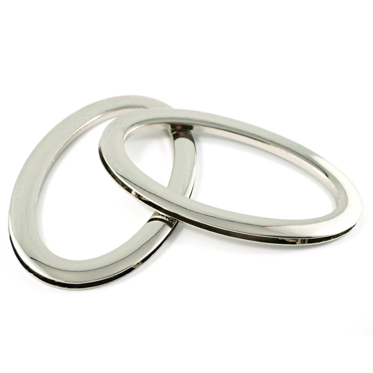 Oval Bag Handles - (SCREW IN) - Nickel Finish