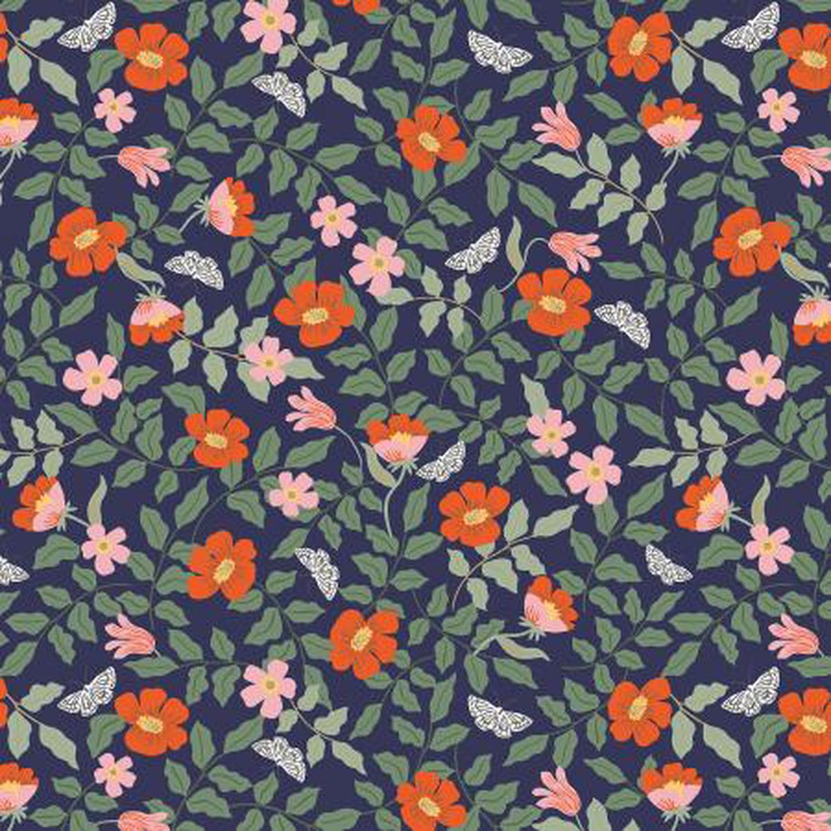 Primrose in Navy Strawberry Fields by Rifle Paper Co (14 yard)