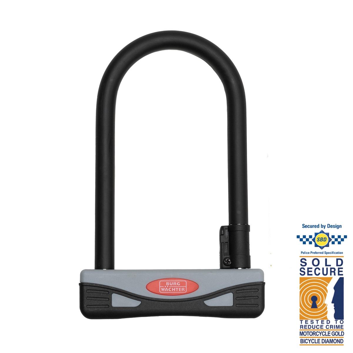 Burg-Wchter 1600HB 170280 273S Gold Sold Secure Bicycle D Lock Bike Motorbike Padlock 117mm x 200mm