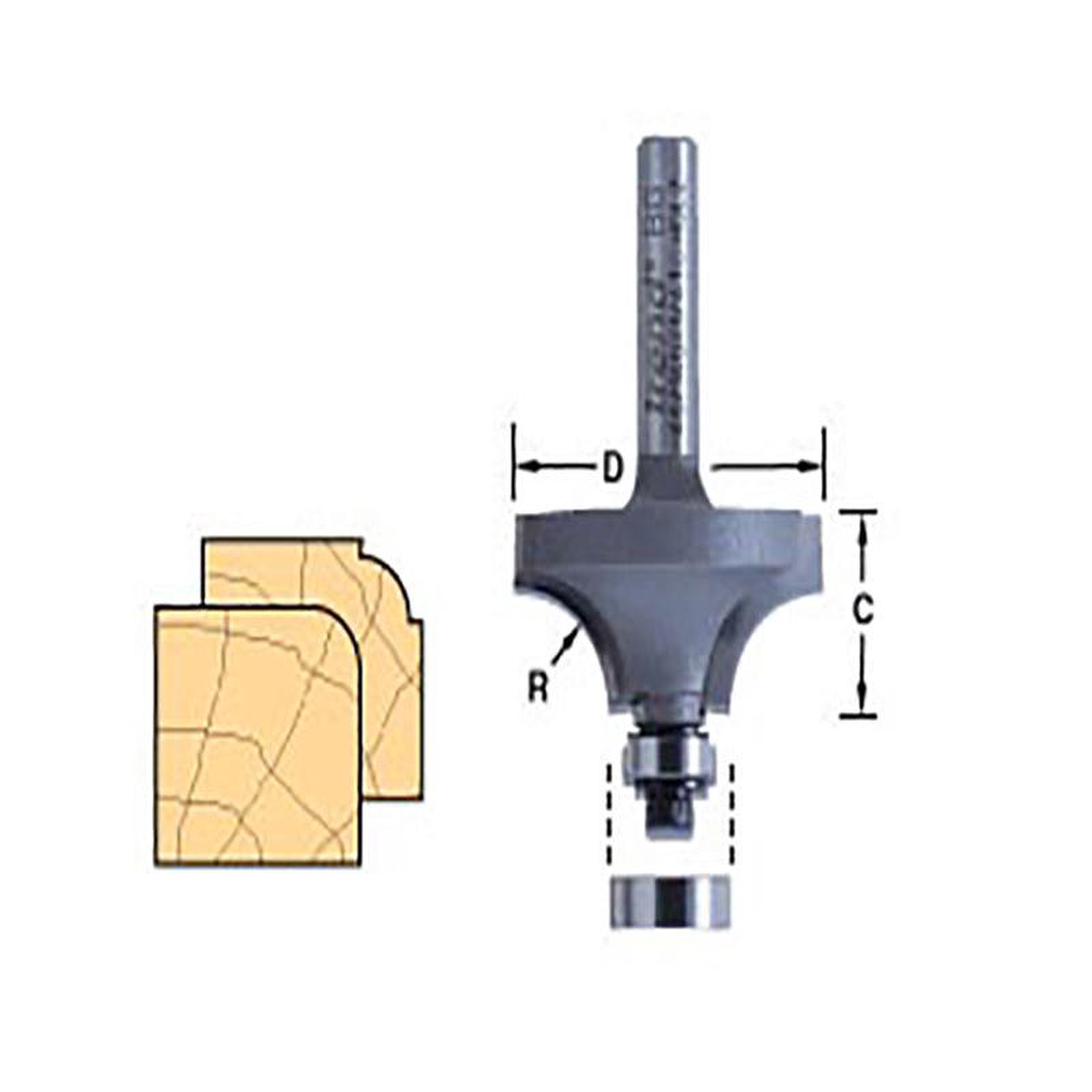 4612 x 14 TCT Bearing Guided Ovolo 038 Round Over 48mm Radius