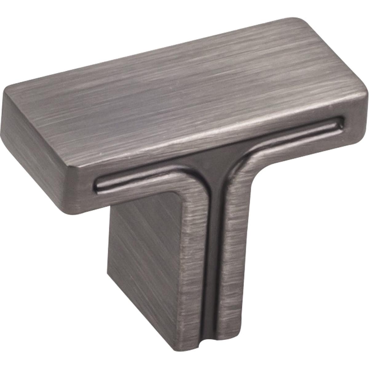Anwick Rectangle Knob 1-38 OL Brushed Pewter