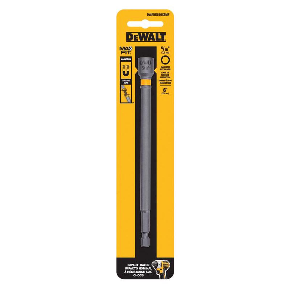 DeWalt DWAND516 MF Max Fit Nut Driver 516 Inch x 6 Inch