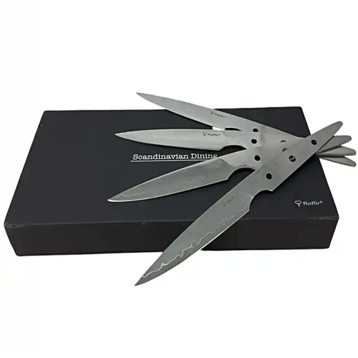 Raffir Blade Blank Set- STEAK Knife 4 pc w gift box- VG10 San Mai steel