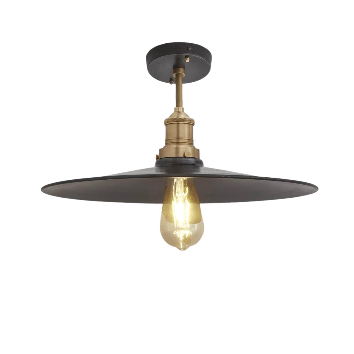Brooklyn Flat Semi Flush Mount – 15 Inch