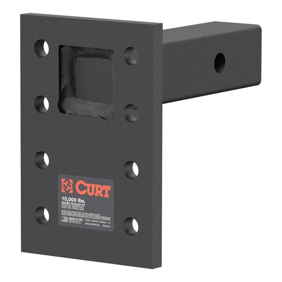 Curt 48323 Pintle Mounting Plate Black Steel