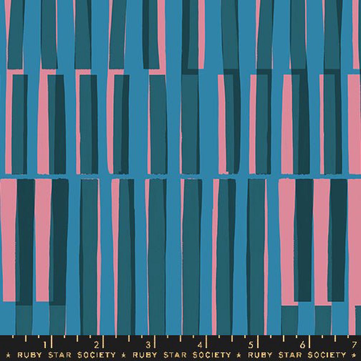 Chambray Ladders Geometry by Ruby Star Society (14 yard)