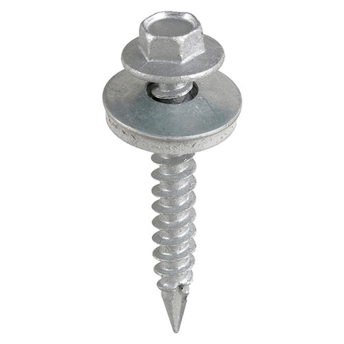 TIMCO Slash Point Sheet Metal to Timber Screws Exterior Silver with EPDM Washer 8211 63 x 32