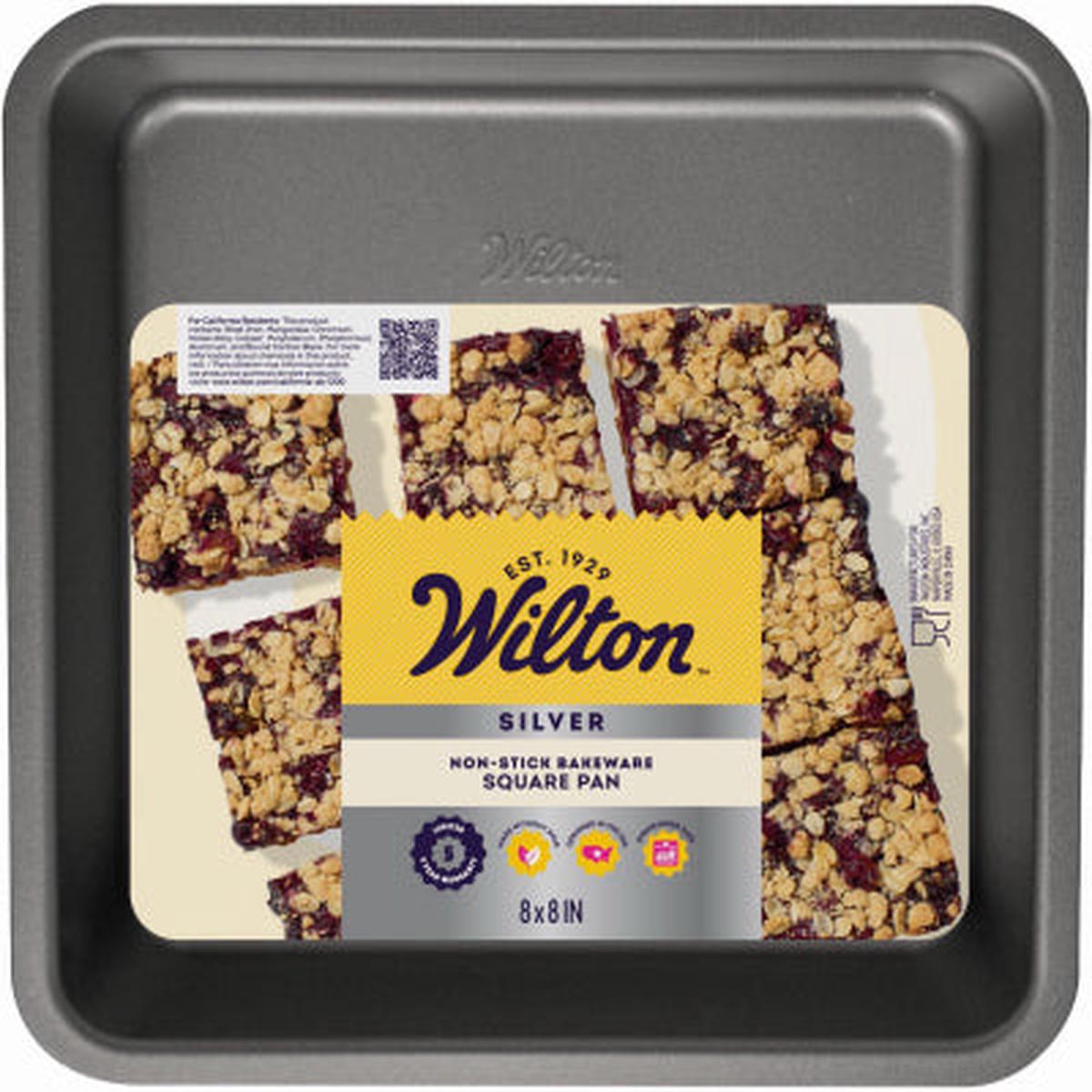 Wilton 191011500 Silver Non-Stick Bakeware Square Cake Pan 8 x 8 x 2 In