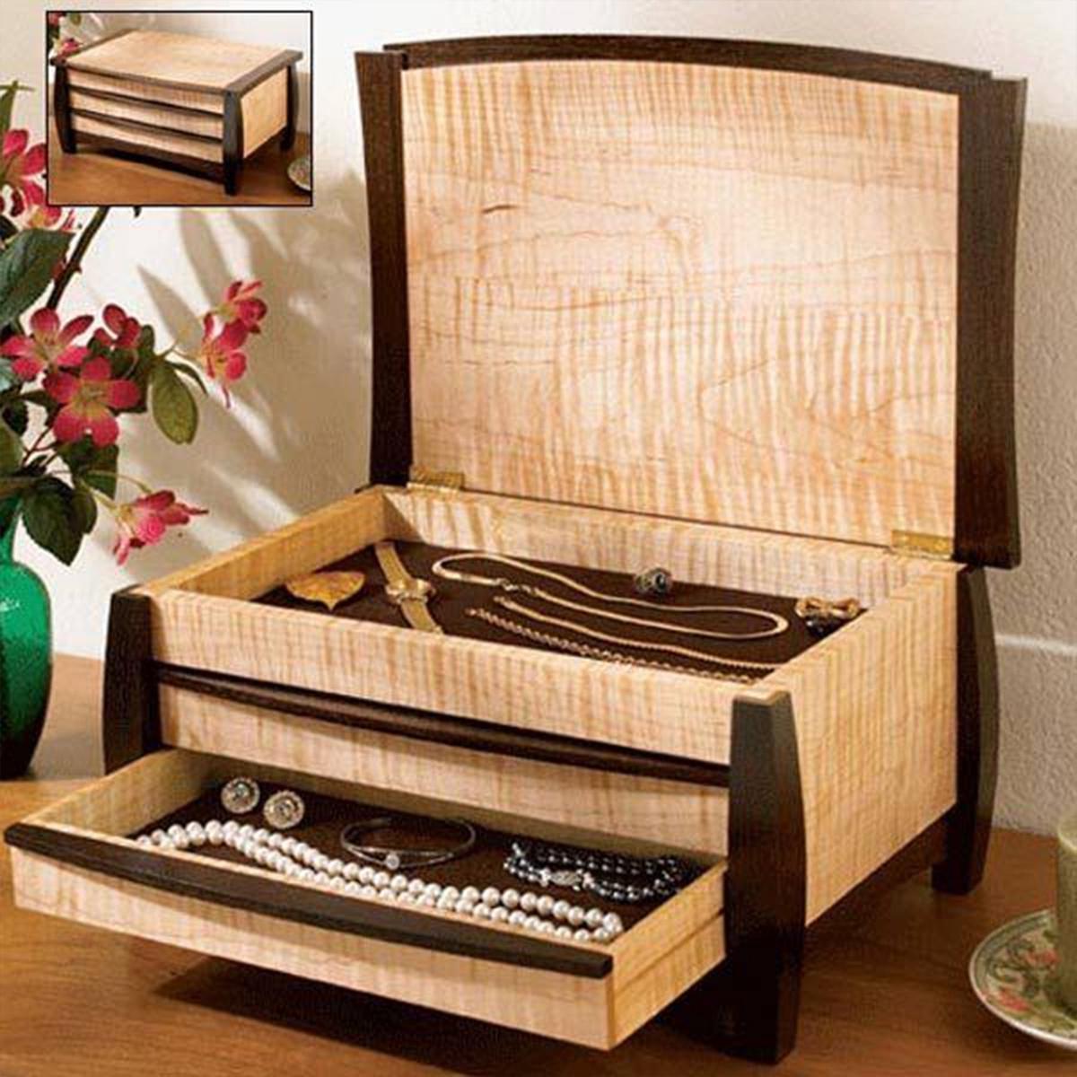 Downloadable Woodworking Project Plan to Build A Gem of a Jewelry Box