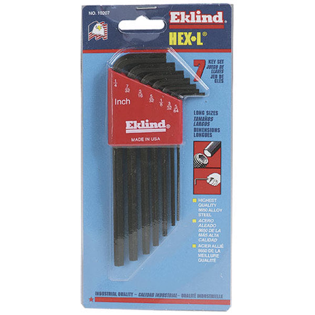 Eklind 10207 Long Arm Hex-L Key Set 7 Piece