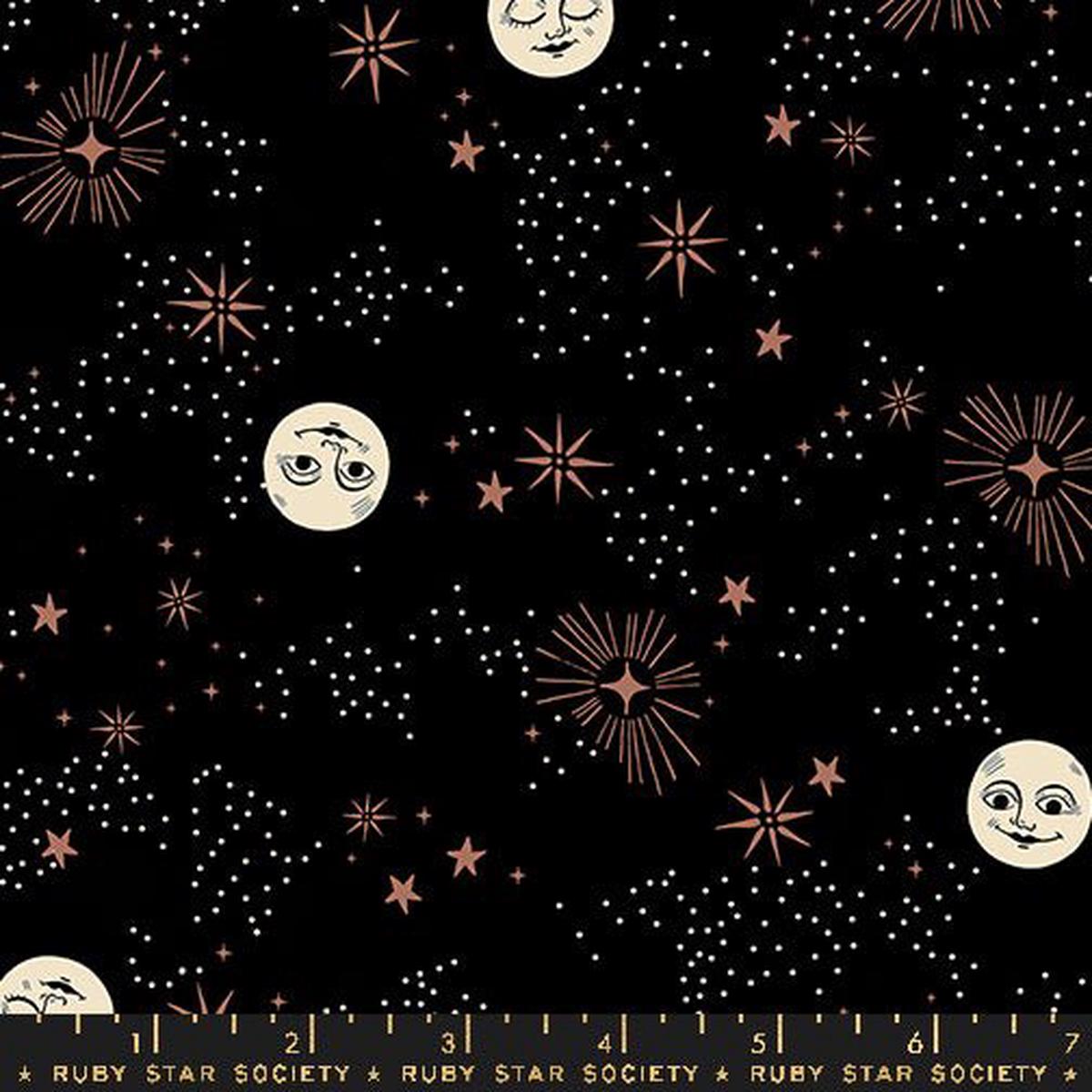 Wise Moons in Black Good Spirits by Ruby Star Society (14 yard)