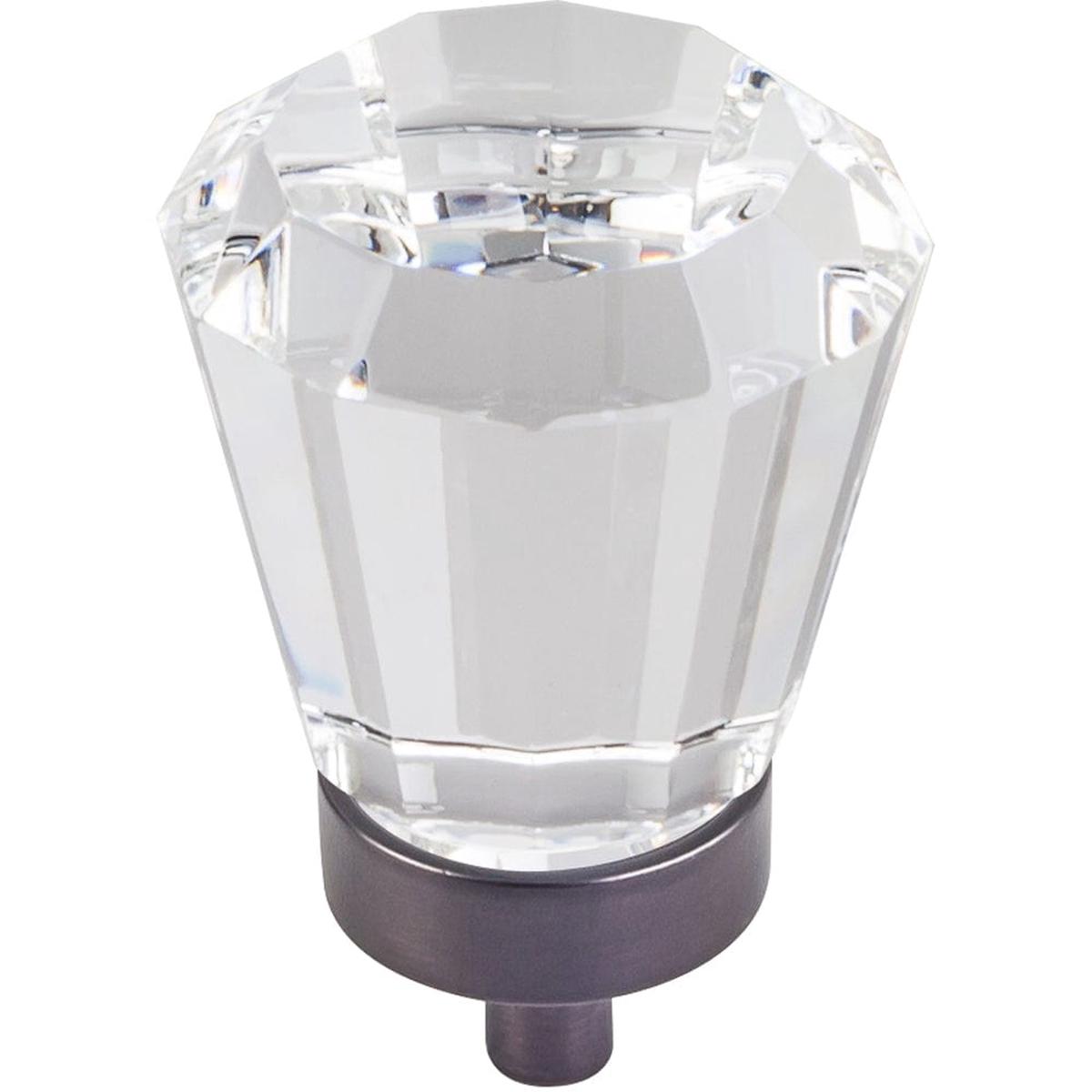 Harlow Large Tapered Glass Knob 1-14 Dia Brushed Oil Rubbed Bronze