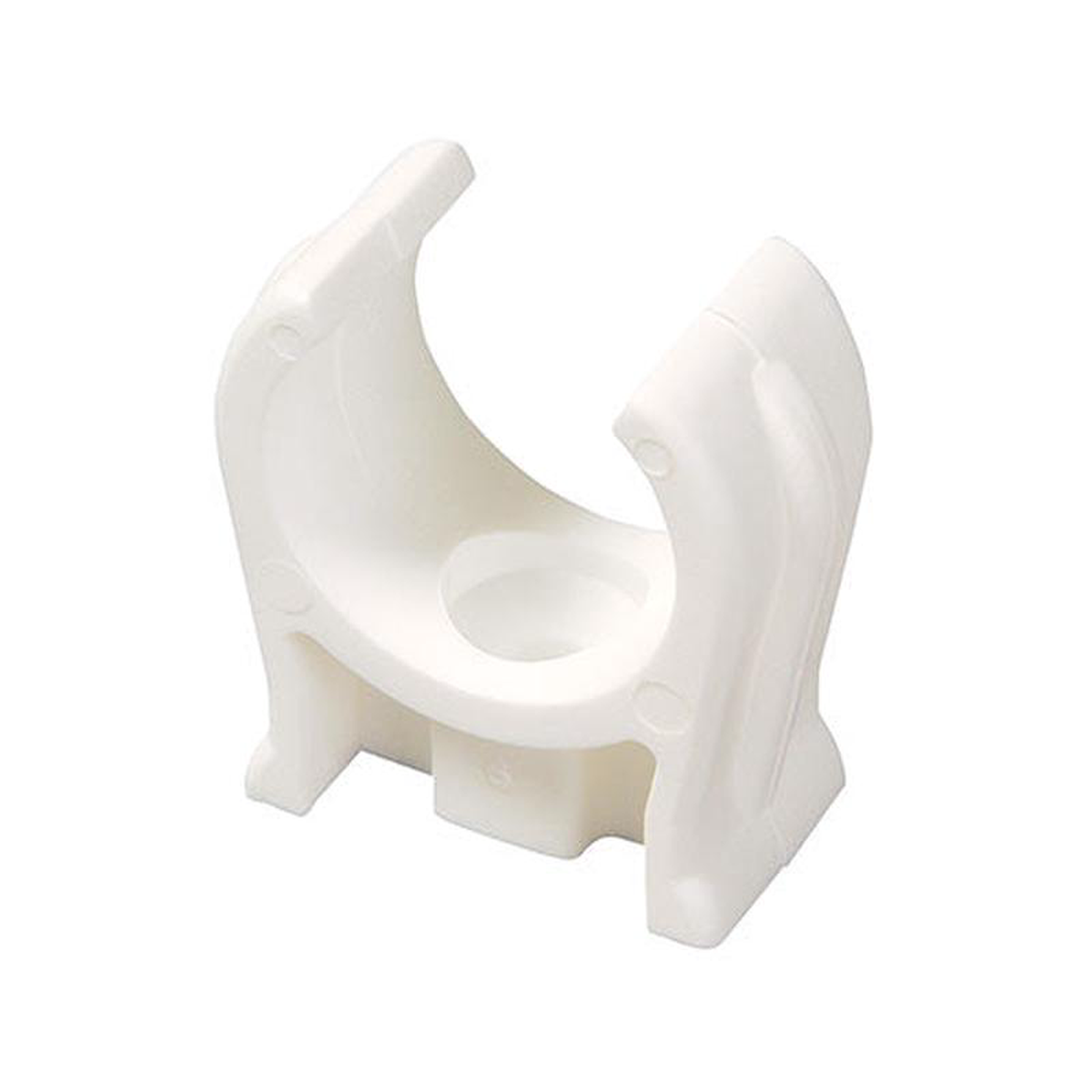 Single Snap-In Open Pipe Clips White 8211 28mm