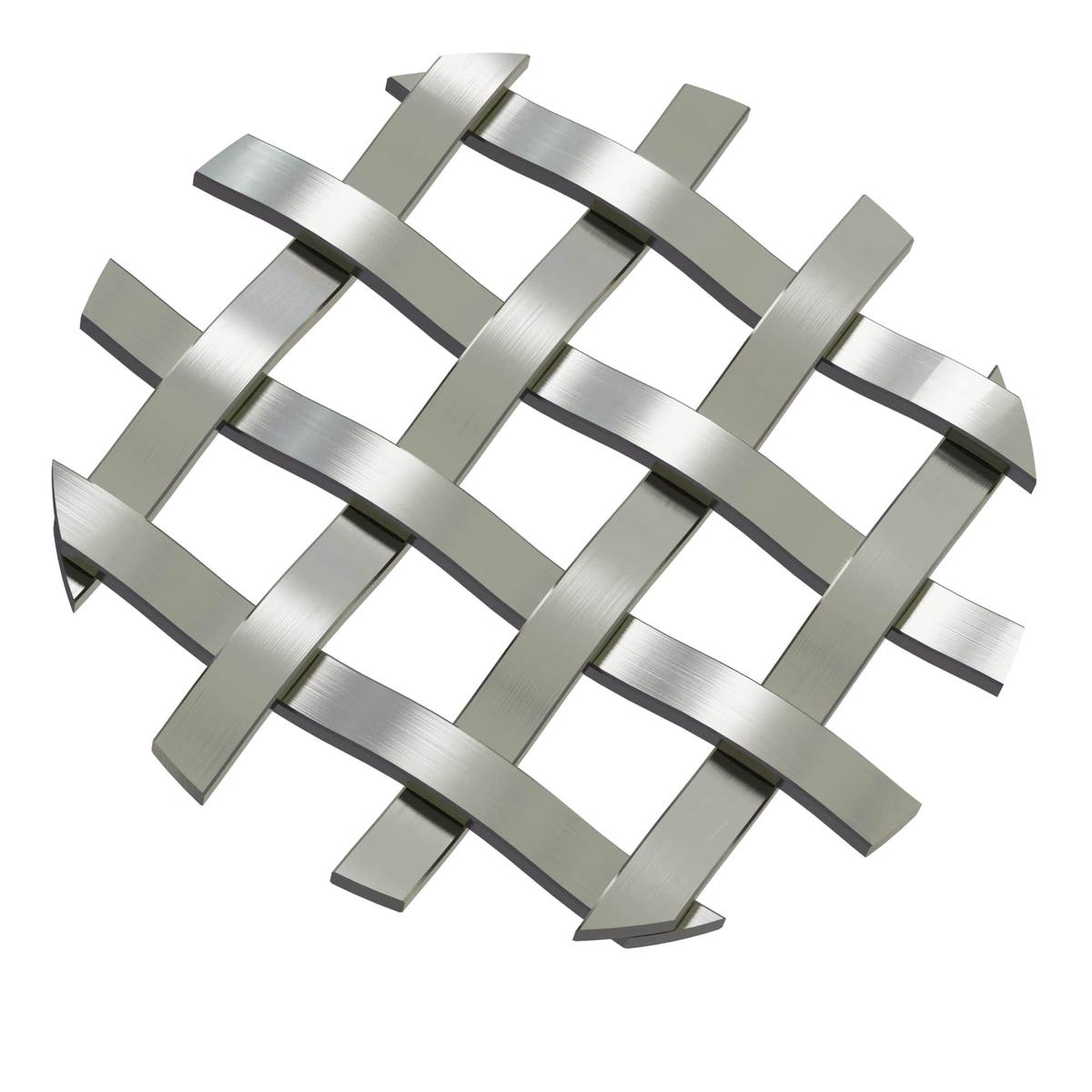375 Single Flat Diamond Decorative Grille - Antique Pewter 18W x 48L Sheet