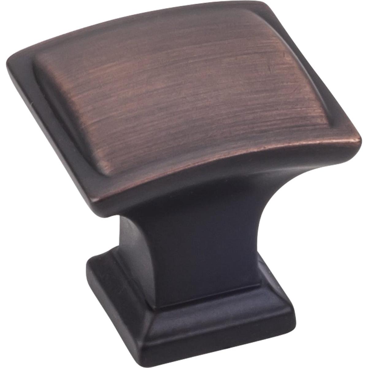 Annadale Square Pillow Top Knob 1-14 OL Brushed Oil Rubbed Bronze