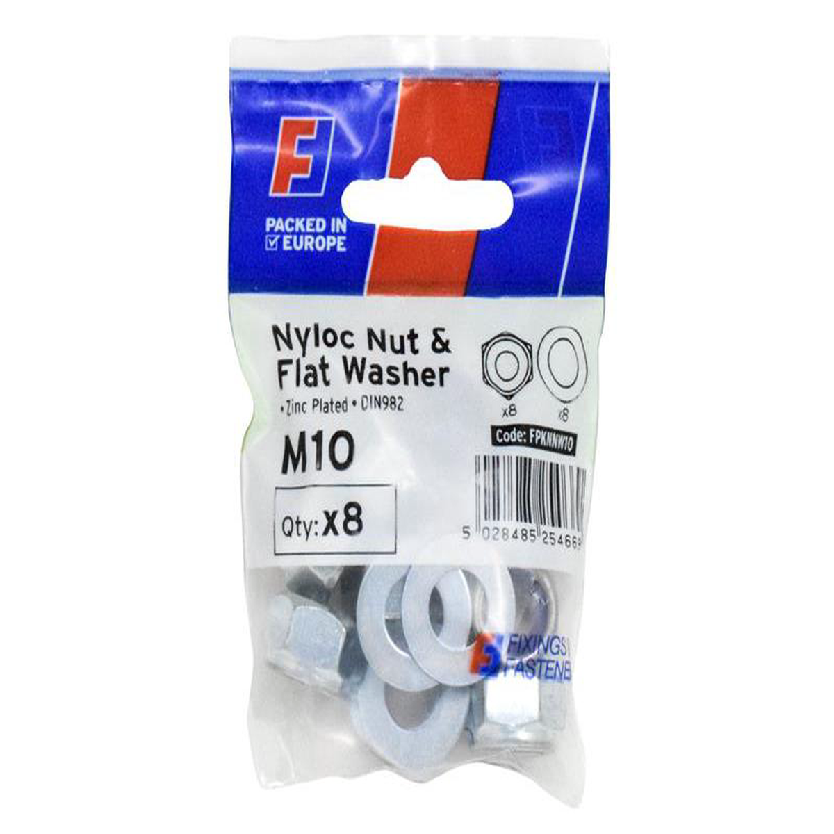 Nyloc Nut 038 Washer M10 ForgePack 8