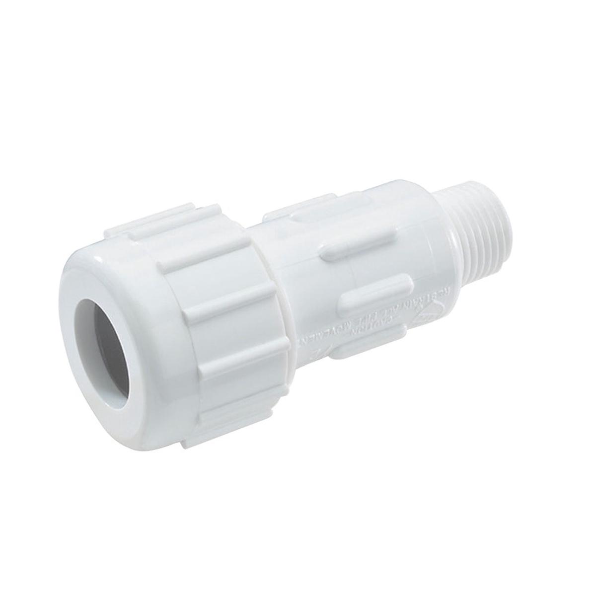 B K 161-106 Compression Union Adapter 1-14 Inch White
