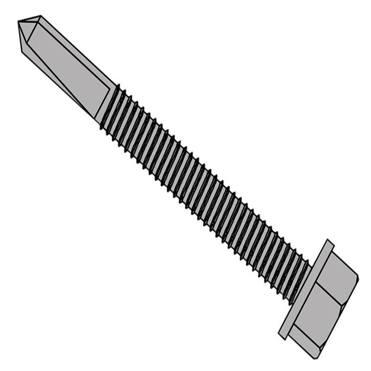 TechFast Roofing Sheet to Steel Hex Screw No5 Tip 55 x 40mm Box 100