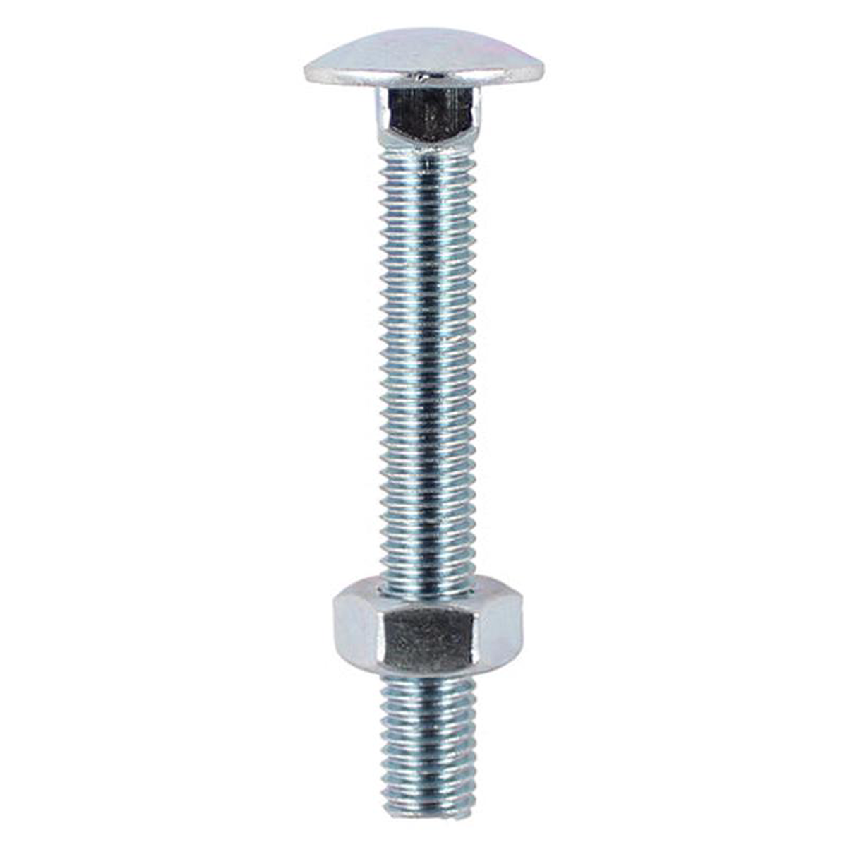 TIMCO Carriage Bolts DIN603 038 Hex Full Nuts DIN934 Silver 8211 M12 x 300