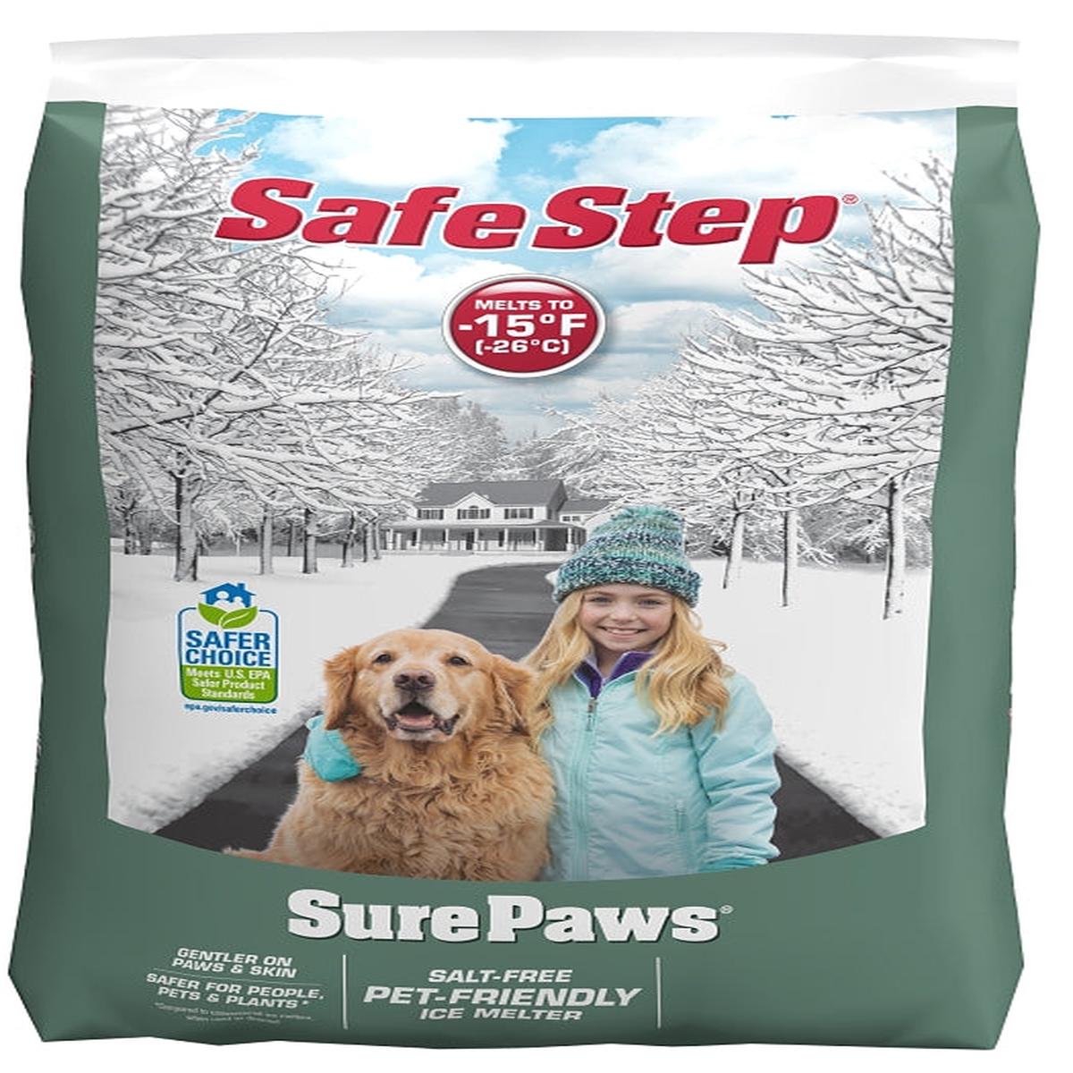 Safe Step Sure Paws 56720 Ice Melter Crystal White Odorless 20 lb Bag