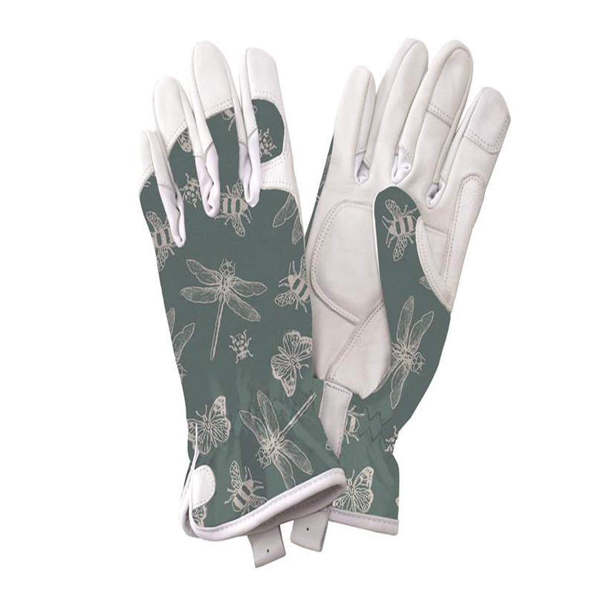 Teal Flutter Bugs Premium Leather Gloves 8211 Ladies Small