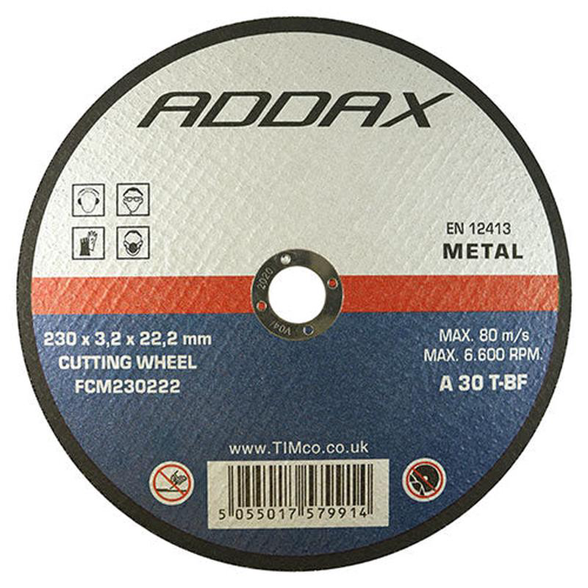 TIMCO BAbrasive Flat Wheel Metal 8211 230 x 222 x 32