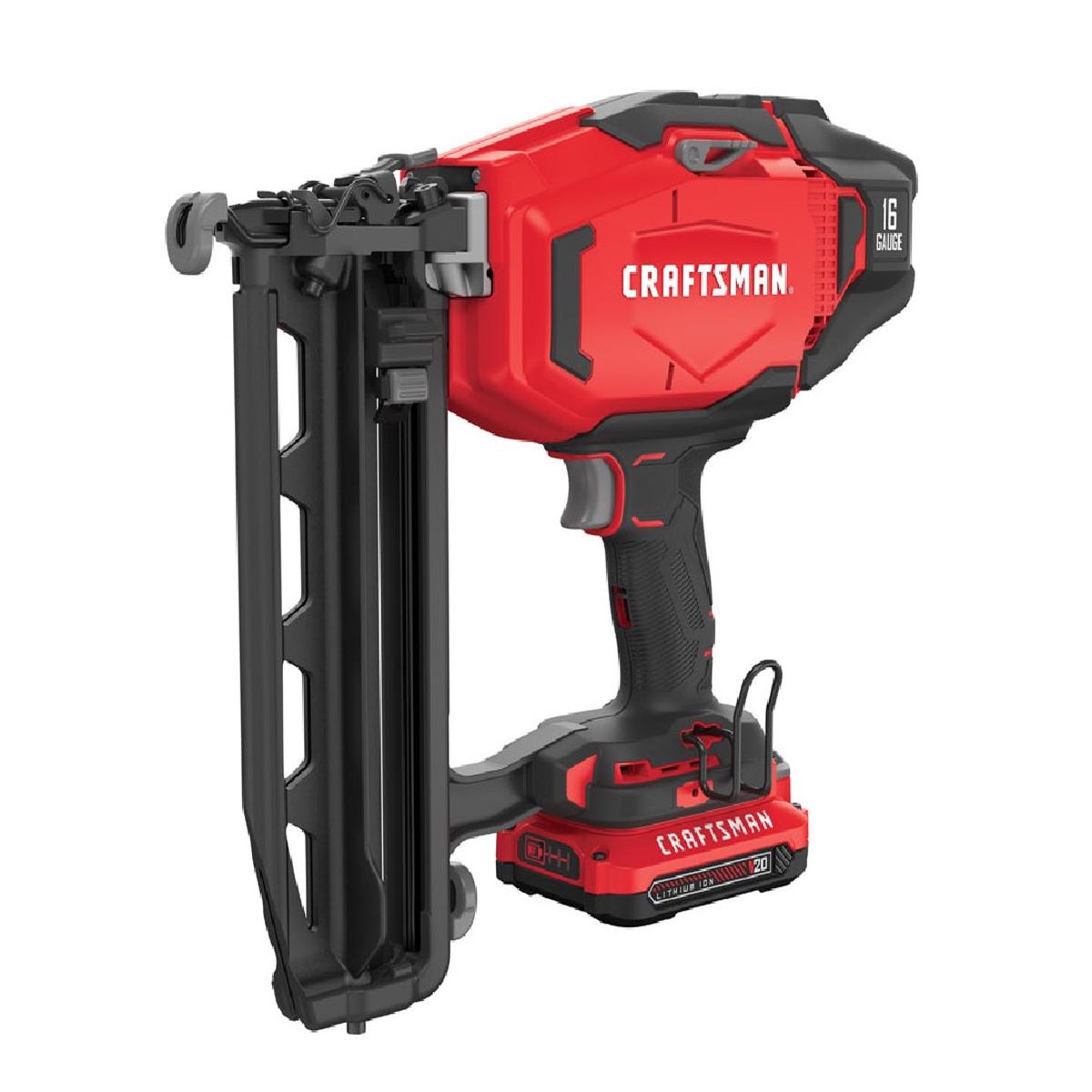 Craftsman CMCN616C1 20V MAX Cordless Finish Nailer Red