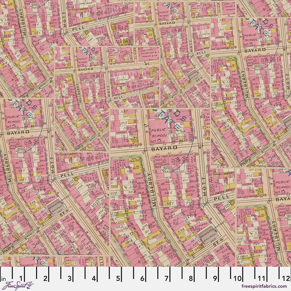 Pink Map Tim Holtz Eclectic Elements - Palette - (14 yard)