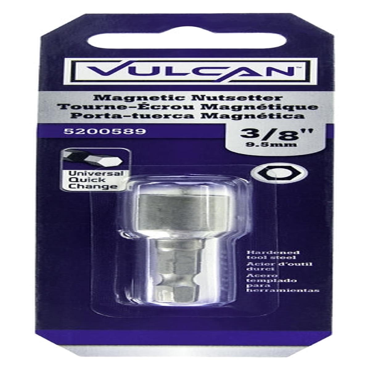 Vulcan 312401OR Magnetic Nutsetter 38 in Drive Hex Drive 1-34 in L 14 Quick Change in Shank