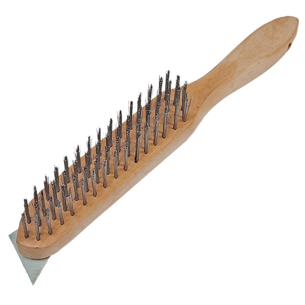 6804S Heavy-Duty Scratch Brush with Scraper 8211 4 Row