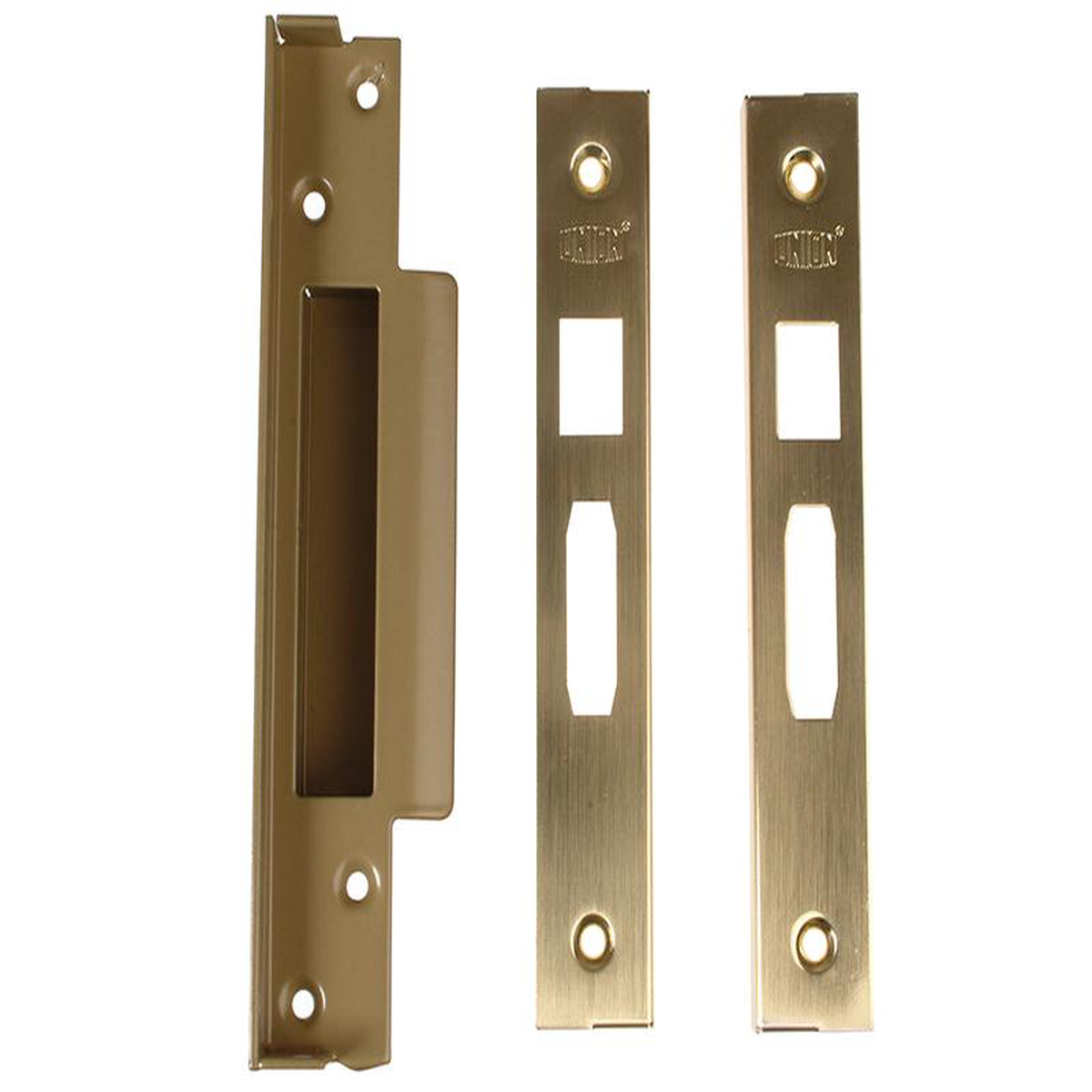 StrongBOLT 2200 Mortice Sashlock Rebate Kit 13mm Polished Brass Box
