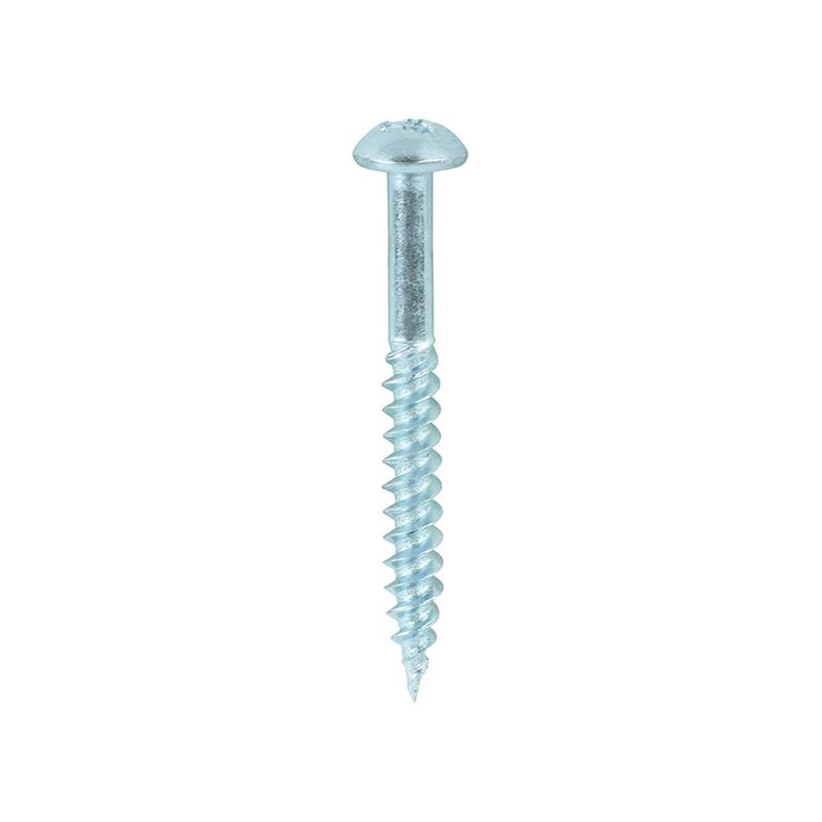 TIMCO Twin-Threaded Round Head Silver Woodscrews 8211 8 x 112