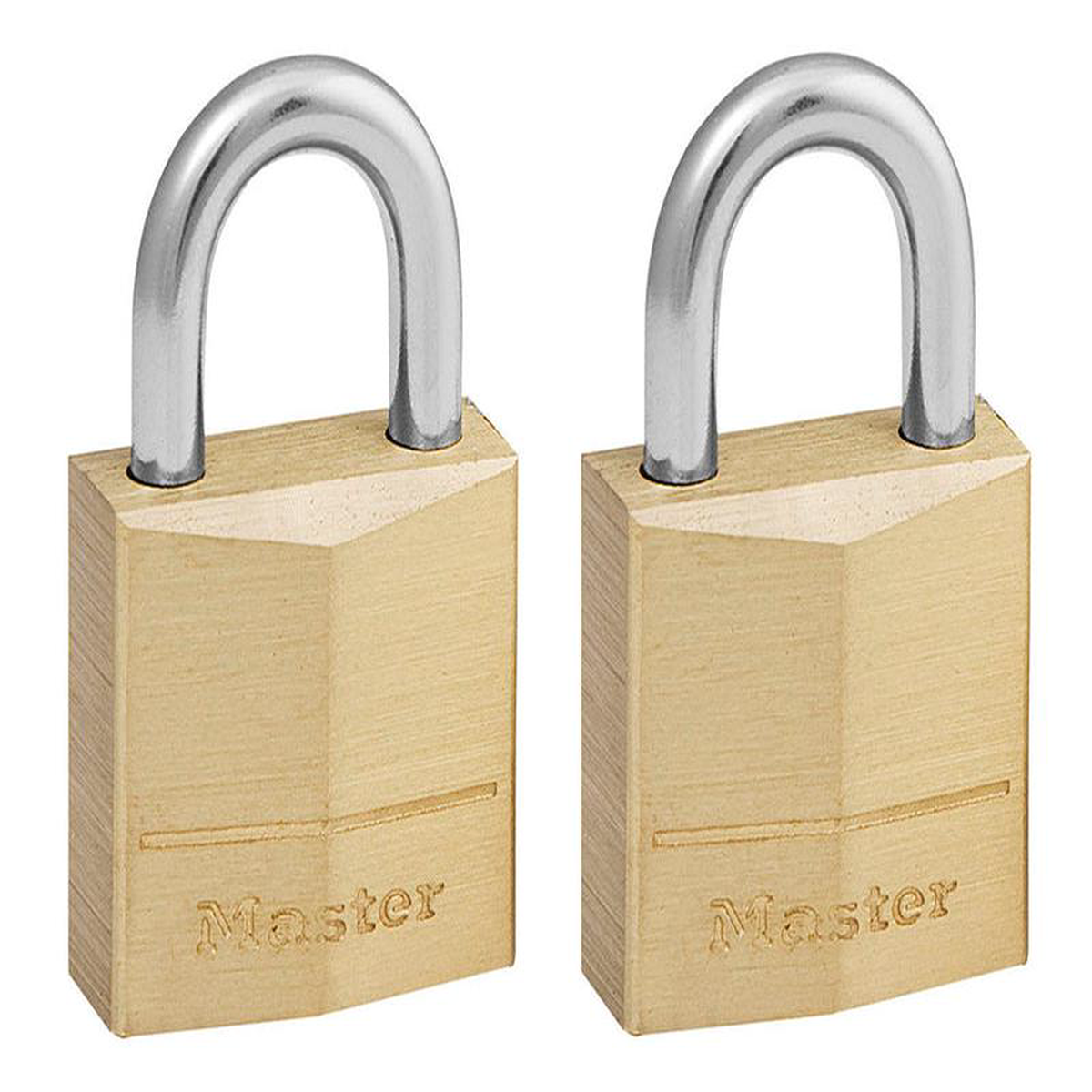 Solid Brass 20mm Padlock 3-Pin 8211 Keyed Alike x 2