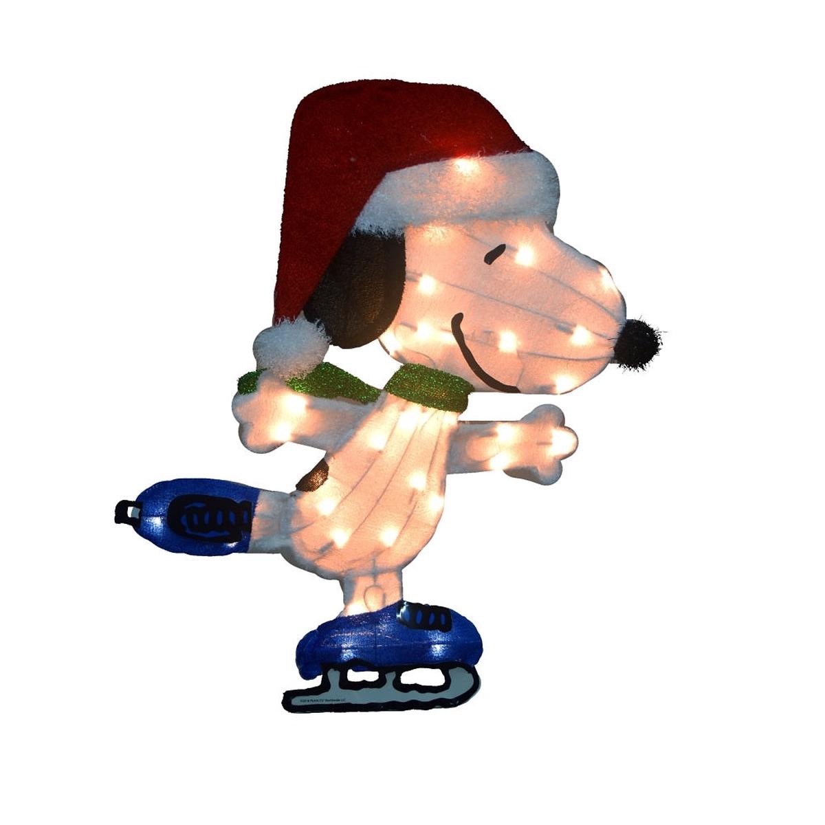 Product Works 86214L2D 2D Peanuts Snoopy Christmas Yard Decoration 24 Inch