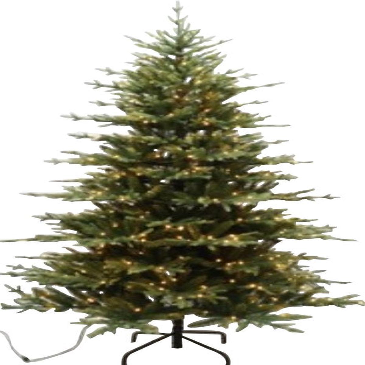 Santas Forest 61914 Pre-Lit Cascade Noble Fir Tree 12 ft H Nobel Fir Family Mini Bulb MultiClear Light